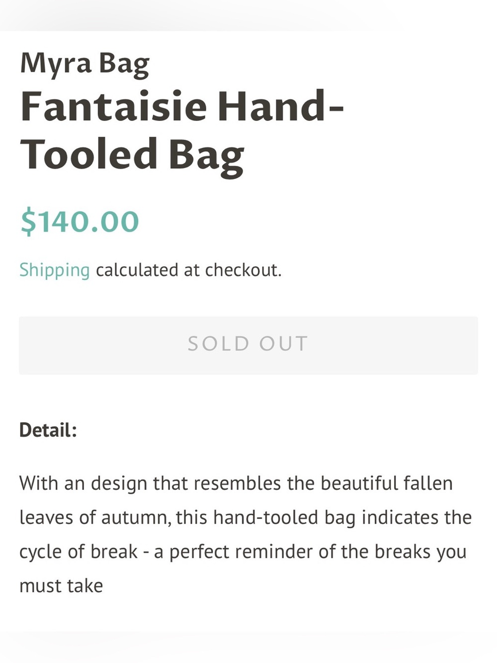 Myra Bag Fantaisie Hand Tooled Bag - Picture 2 of 11